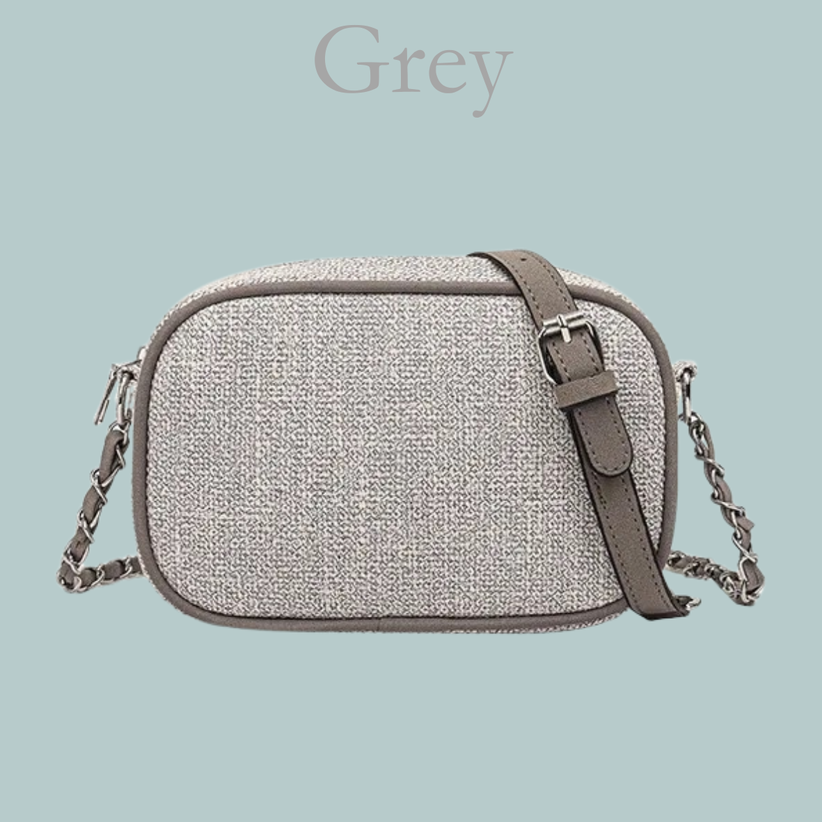 Canvas Shoulder Bag - Grey