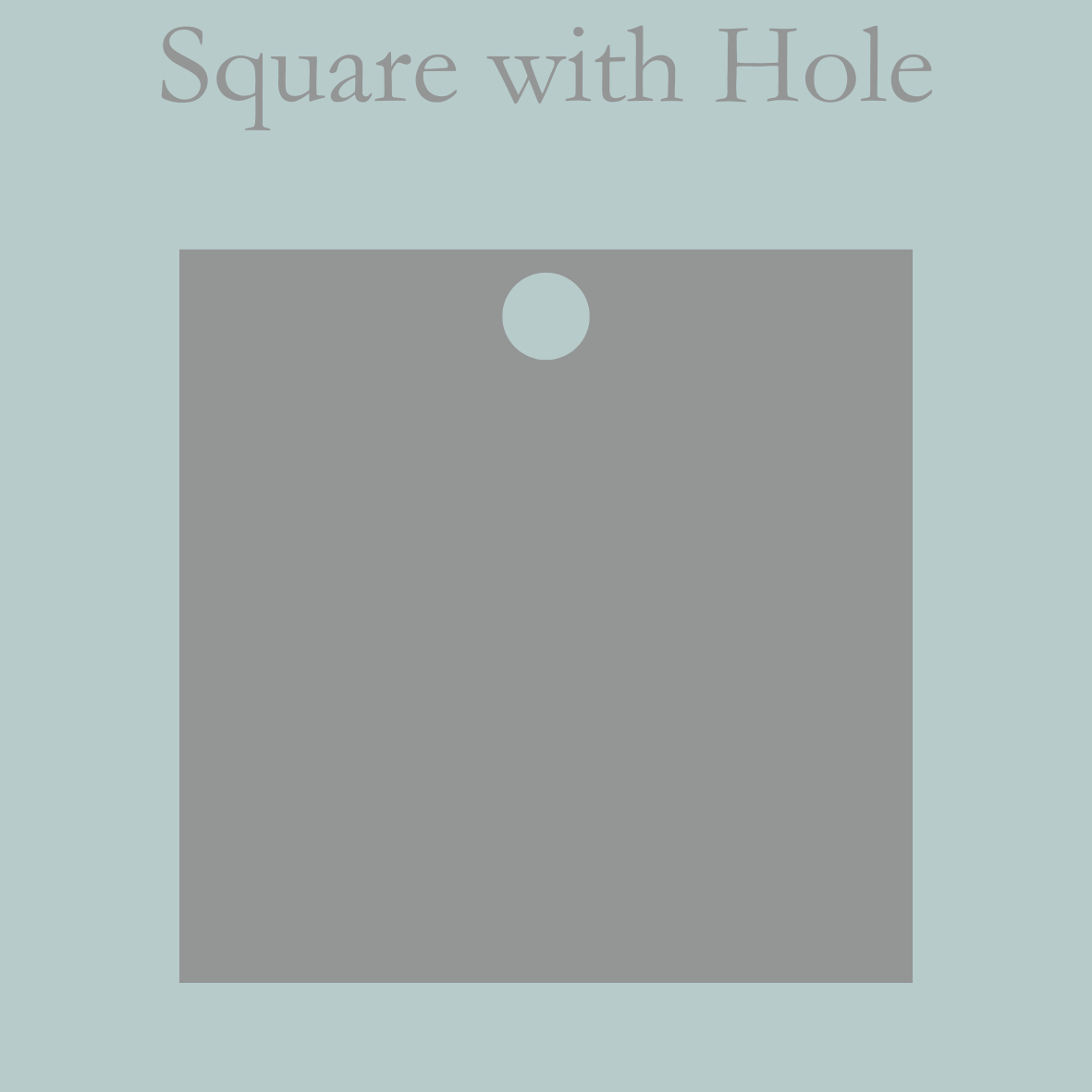 Acrylic Craft Blank - White Square with Hole