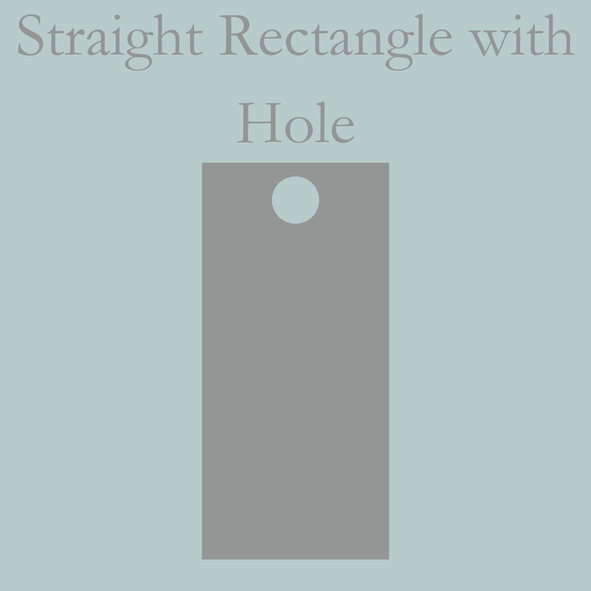 Acrylic Craft Blank - Clear Straight Rectangle with Hole