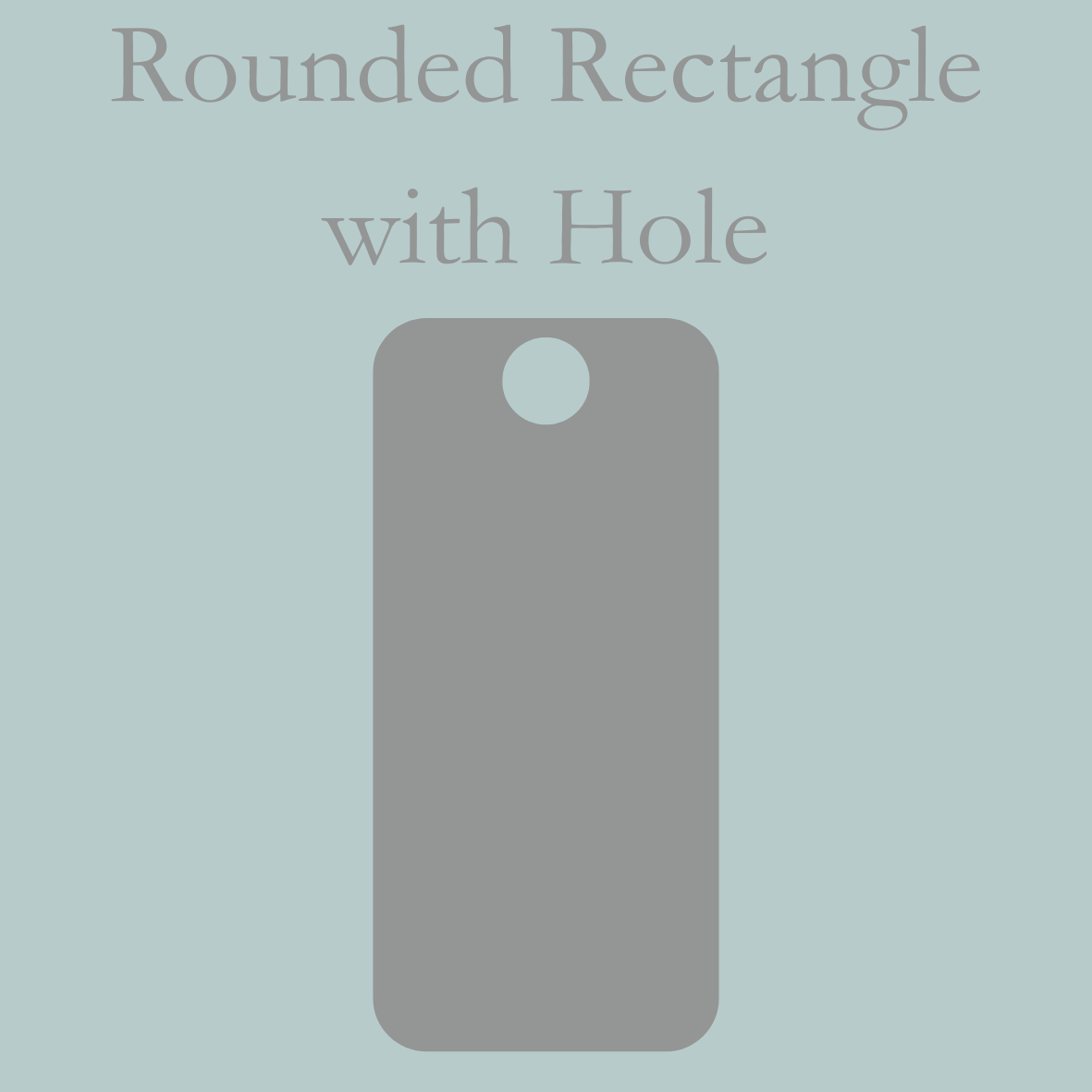 Acrylic Craft Blank - White Rounded Rectangle with Hole