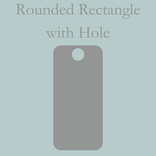 Acrylic Craft Blank - White Rounded Rectangle with Hole