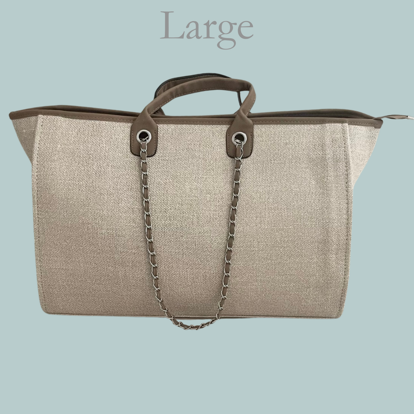 Large Canvas Tote - Beige