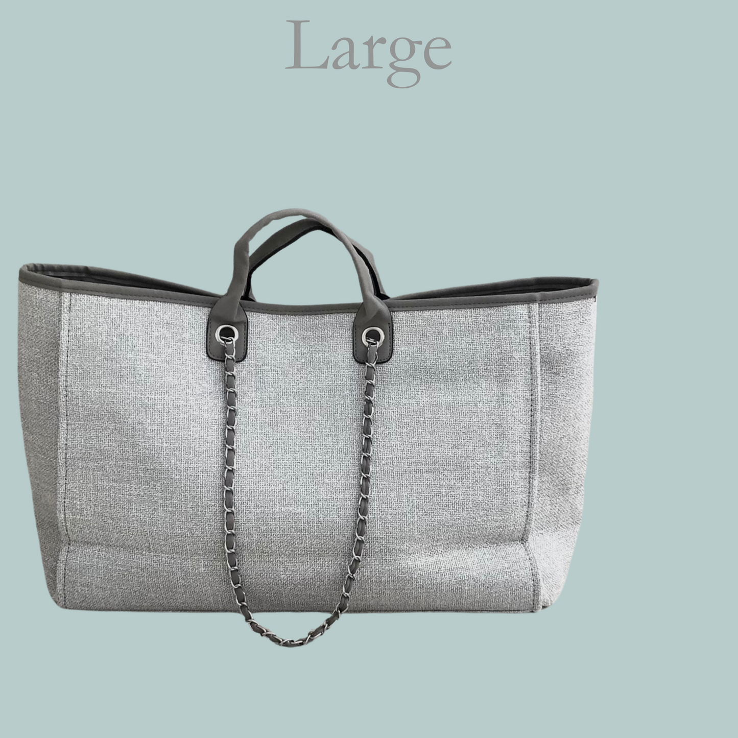 Large Canvas Tote - Grey