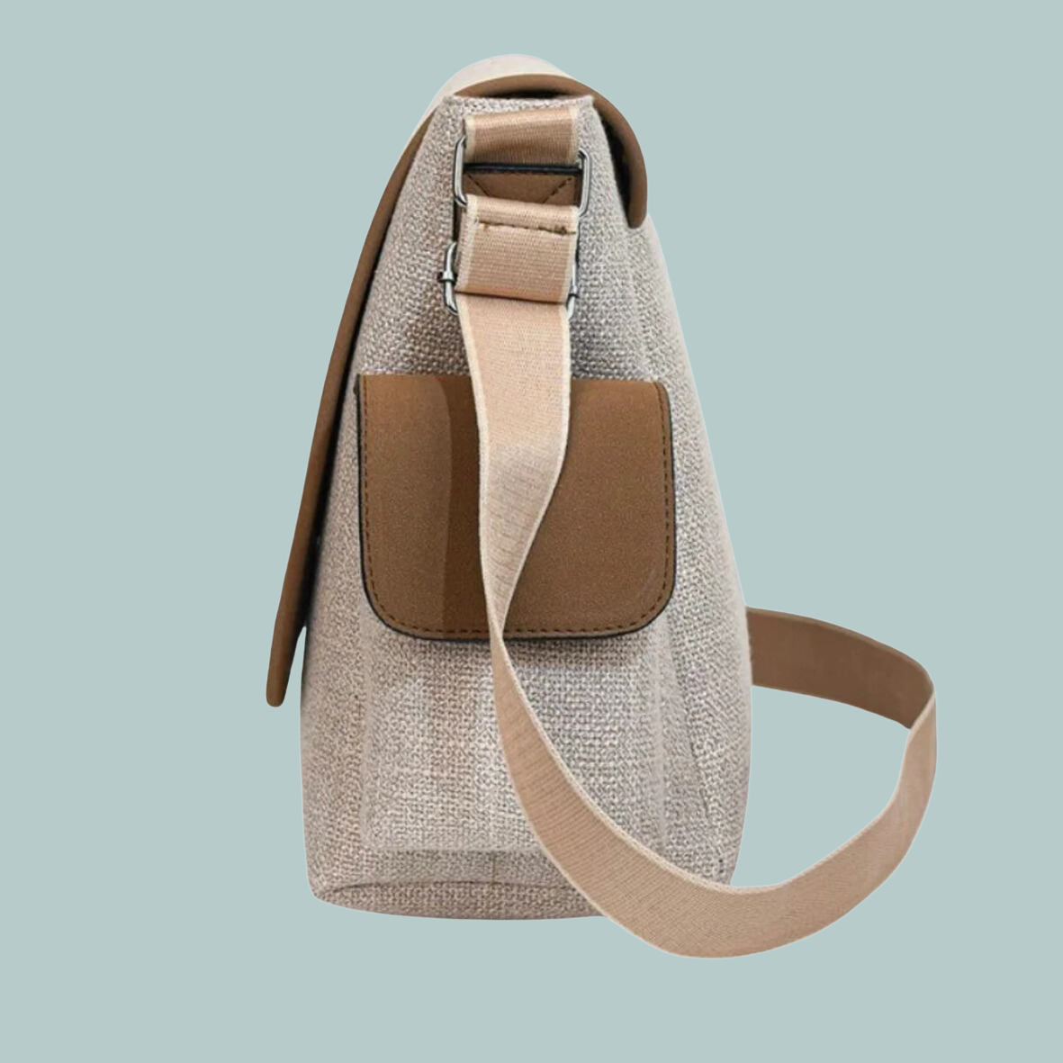 Canvas Pram Satchel Bag - Grey