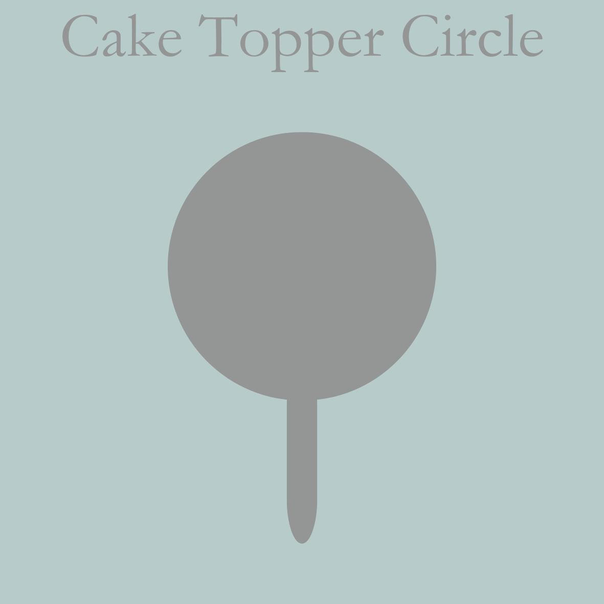 Acrylic Craft Blank - White Circle Cake Topper