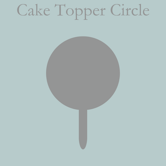 Acrylic Craft Blank - White Circle Cake Topper