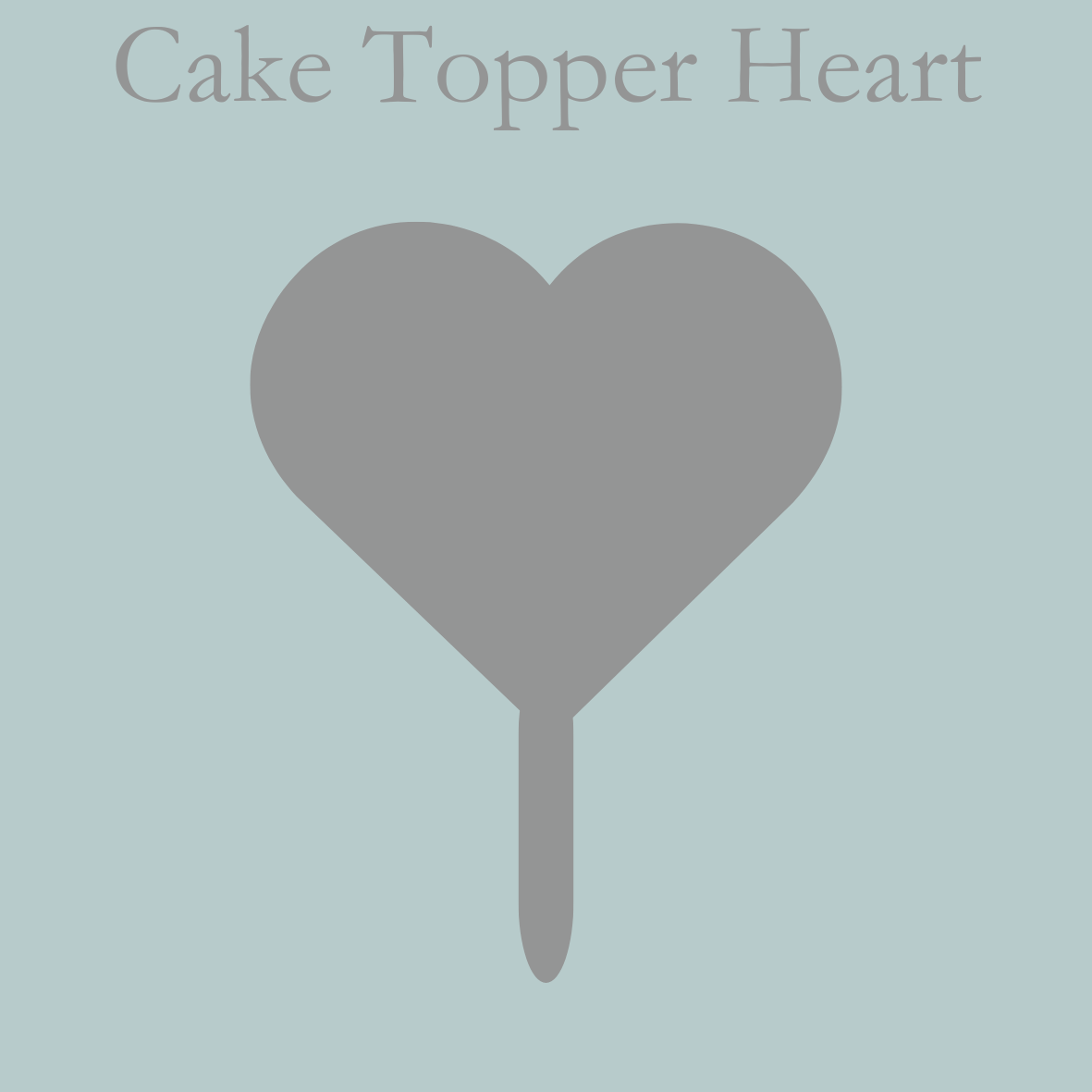 Acrylic Craft Blank - White Heart Cake Topper