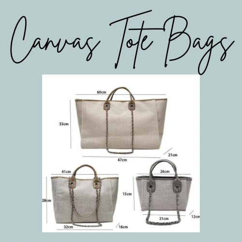 Large Canvas Tote - Beige