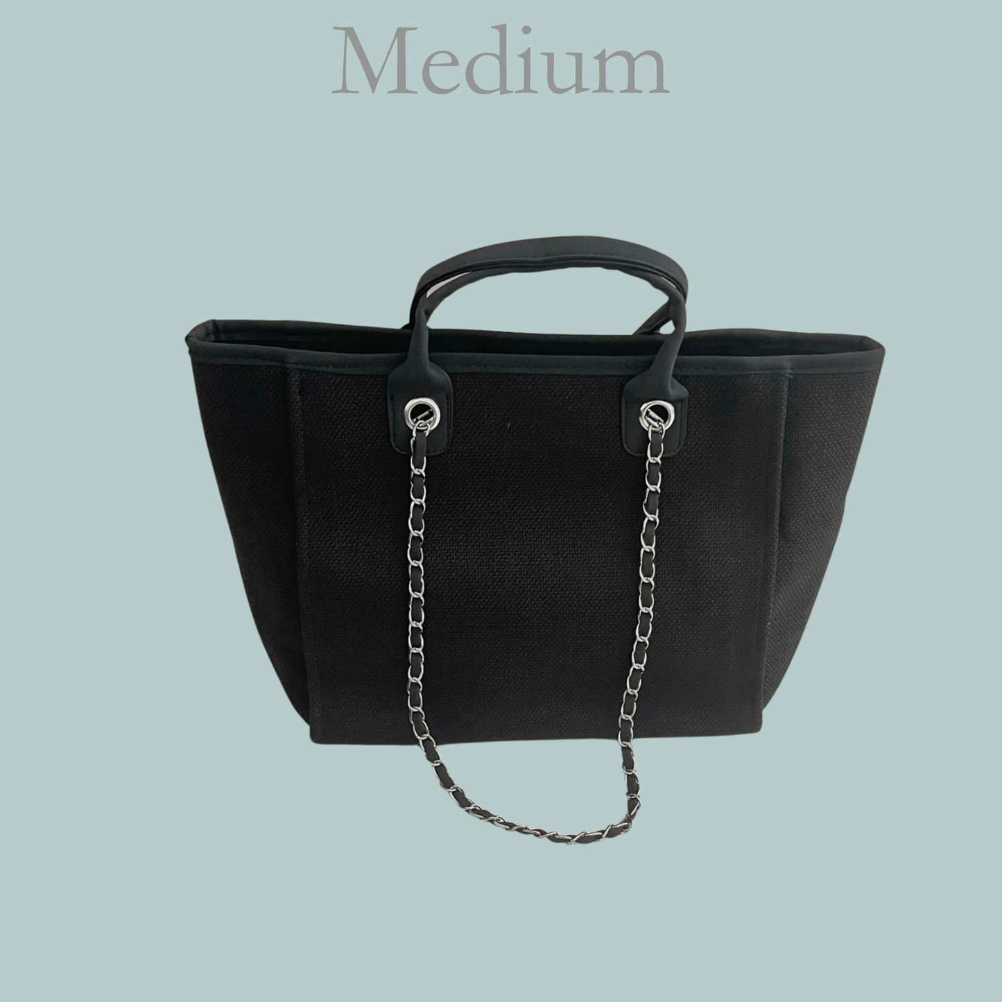 Medium Canvas Tote - Black