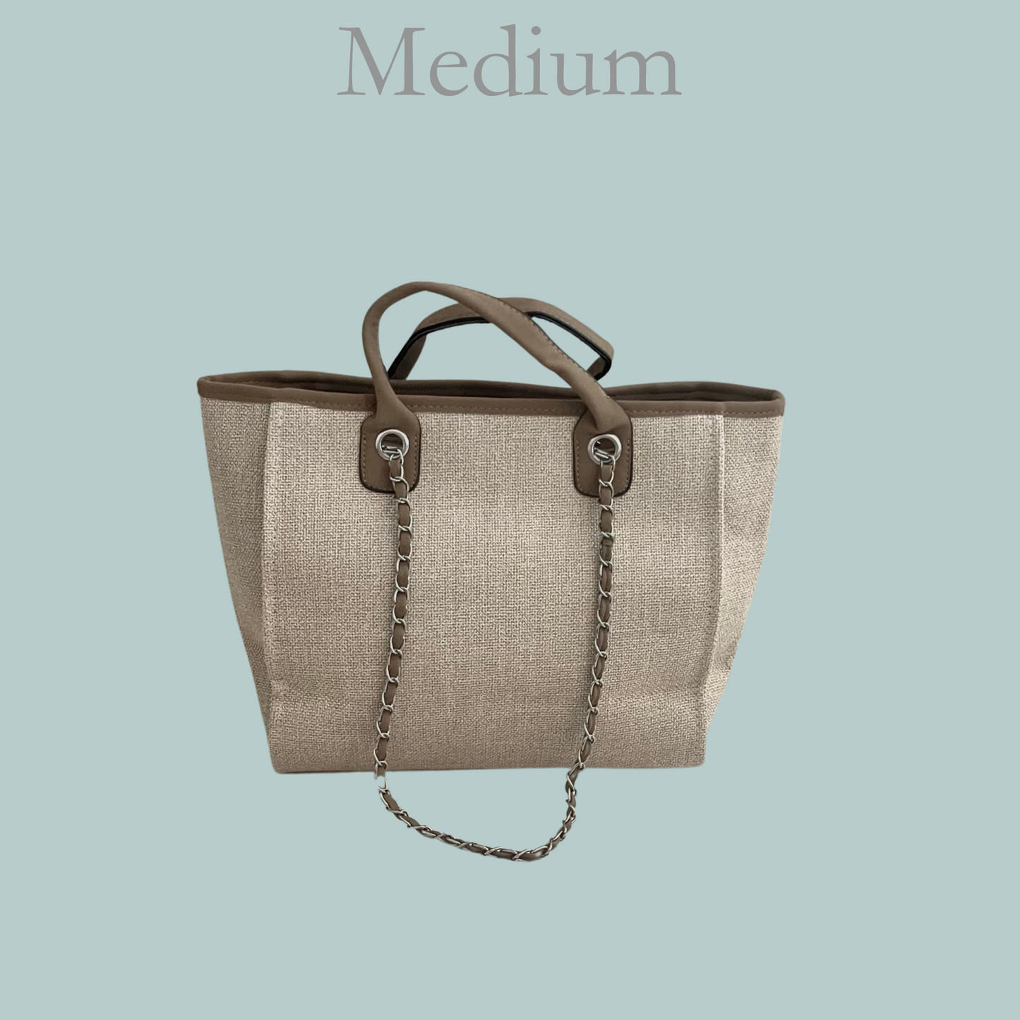 Medium Canvas Tote - Beige