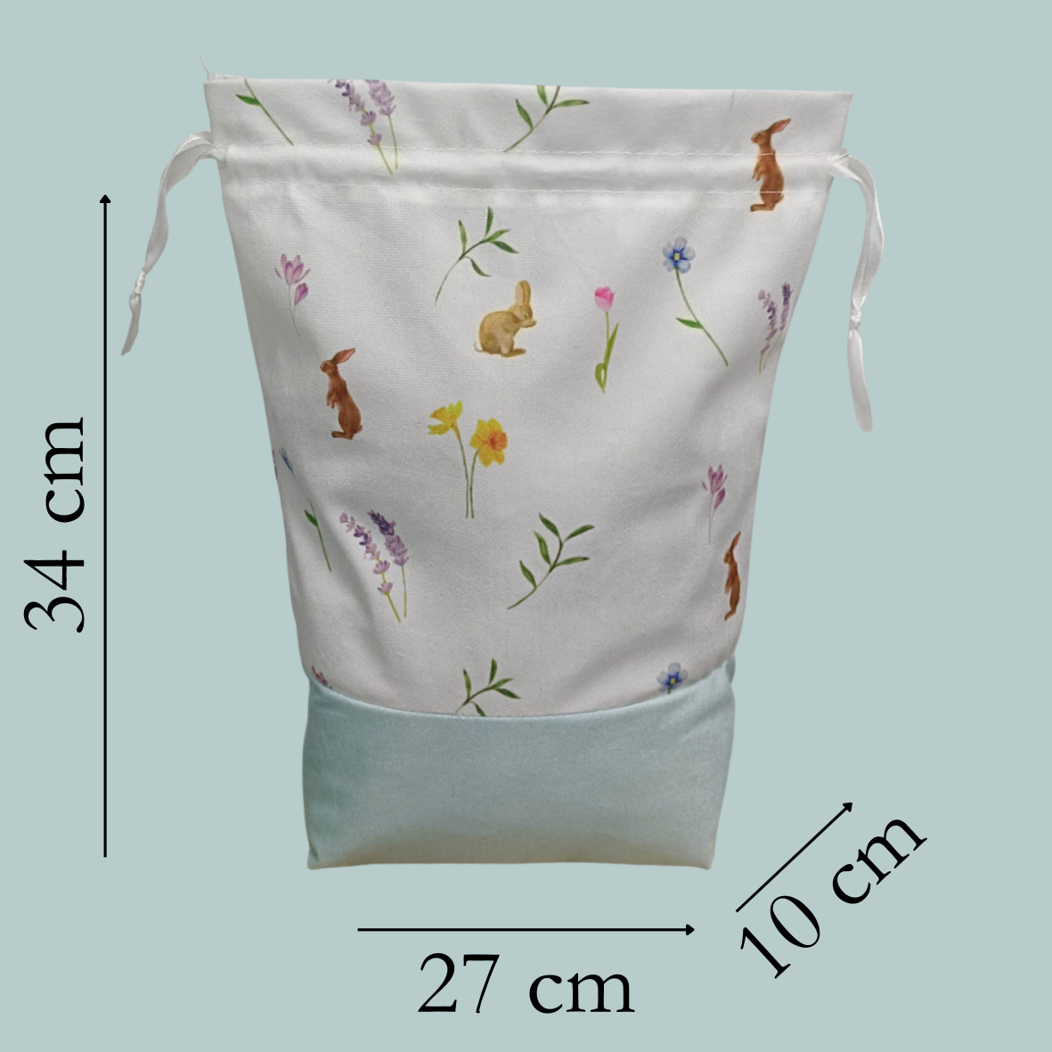 Easter Bunny Drawstring Bag - Purple