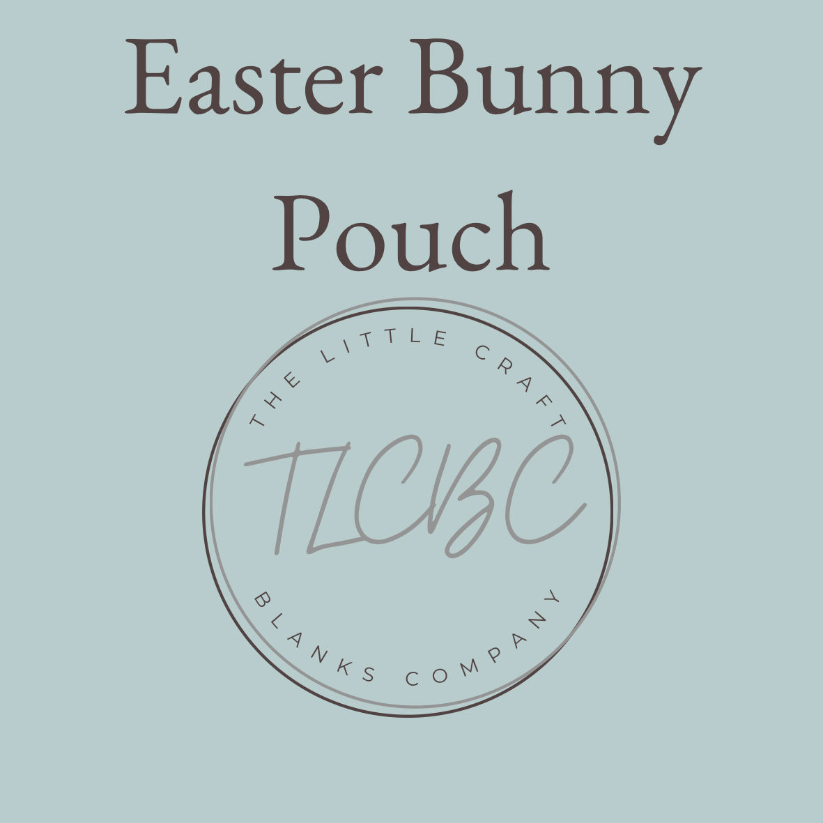 Easter Bunny Pouch - Grey