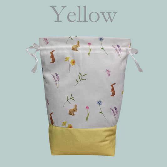 Easter Bunny Drawstring Bag - Yellow