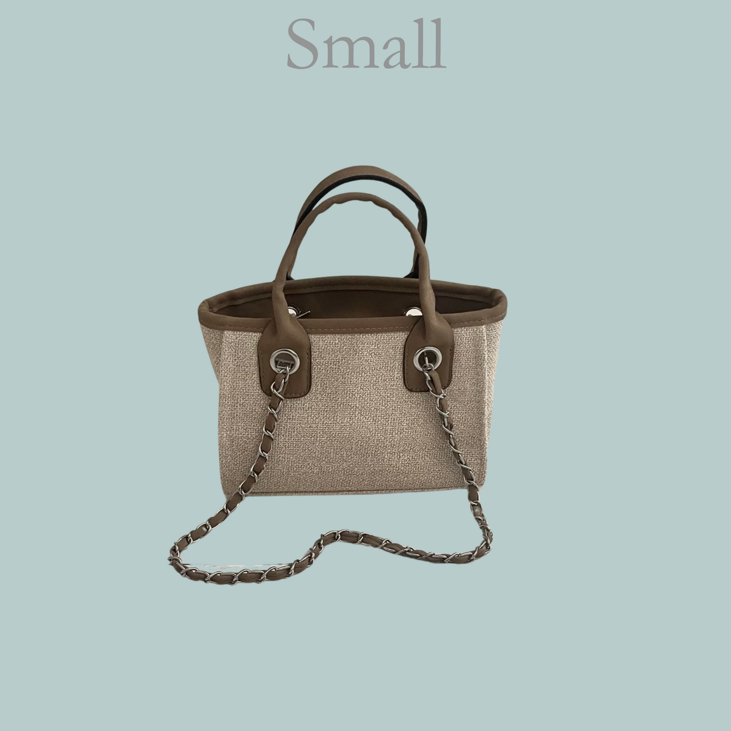 Small Canvas Tote - Beige