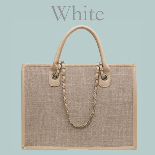 Canvas Smart Tote - White