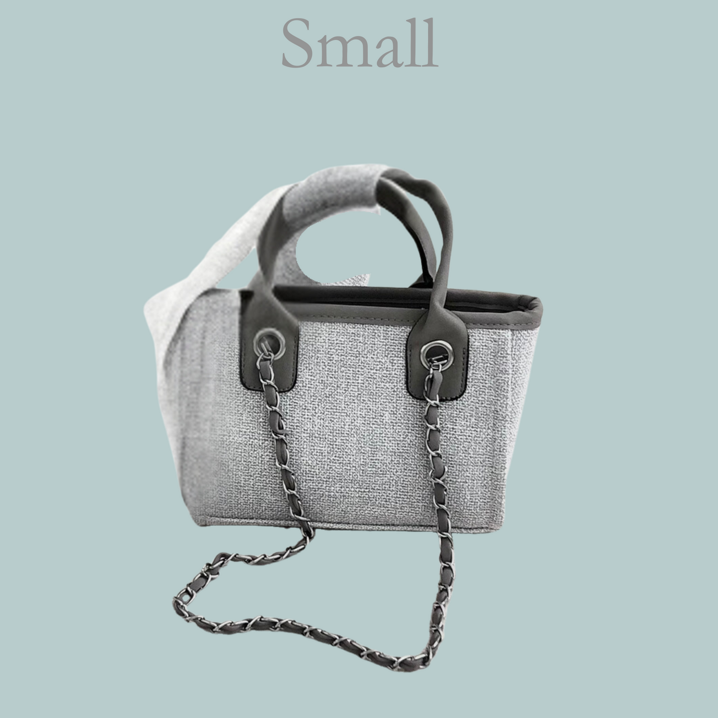 Small Canvas Tote - Grey