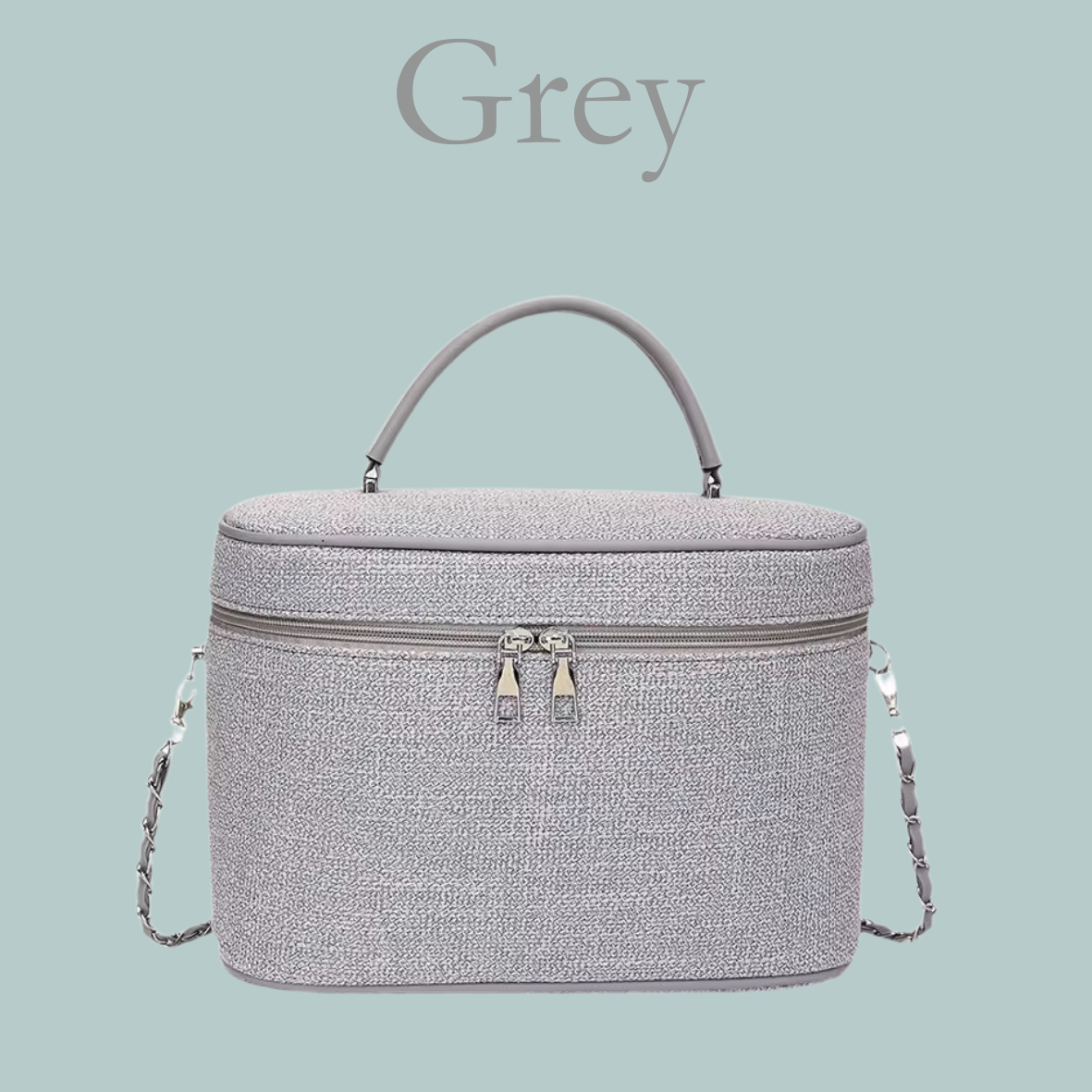 Canvas Vanity Case - Grey