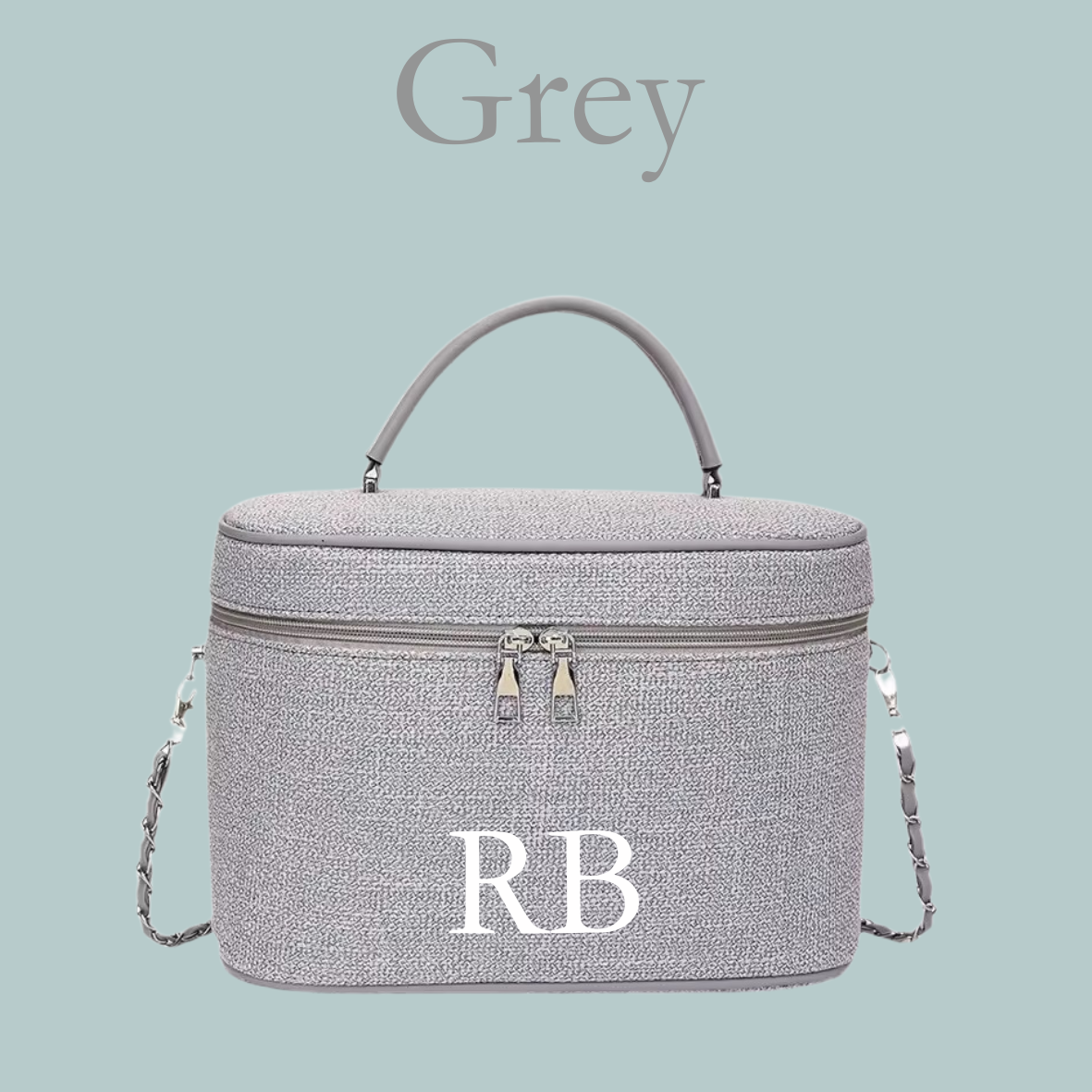 Canvas Vanity Case - Grey