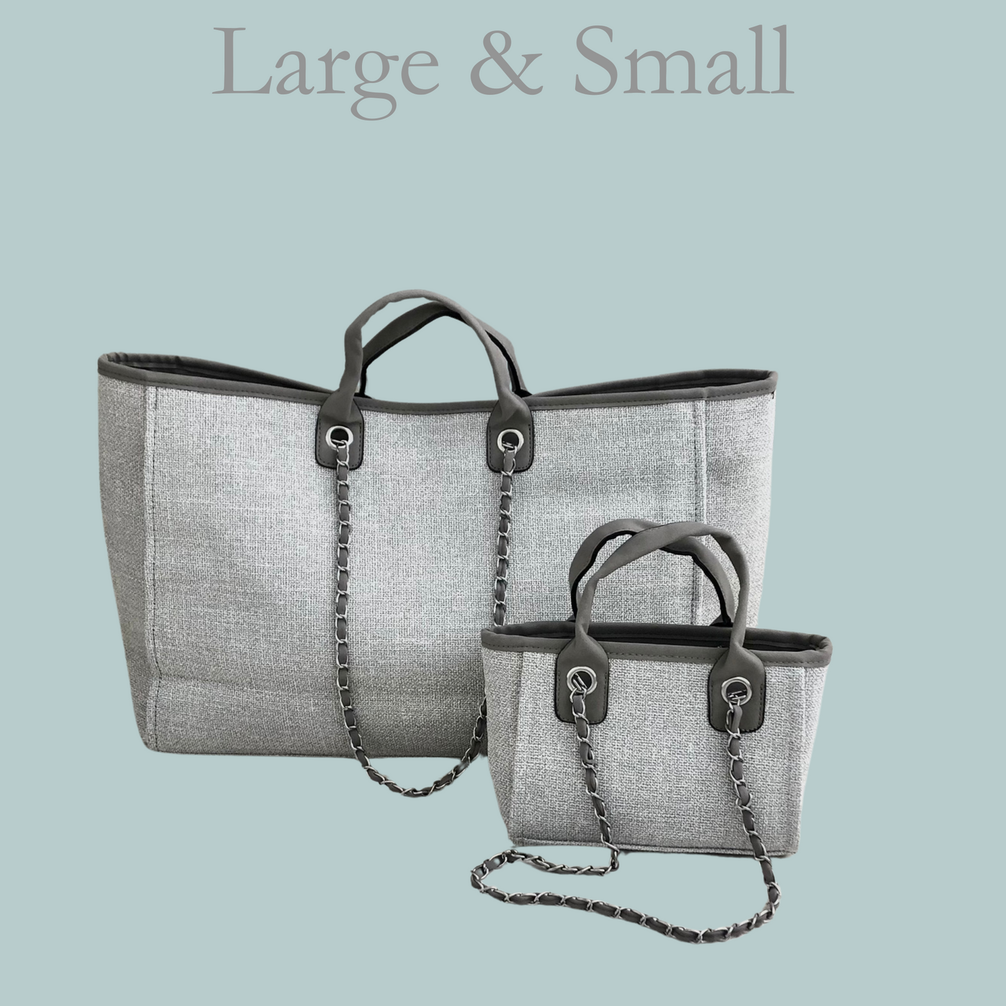 Large Canvas Tote - Grey