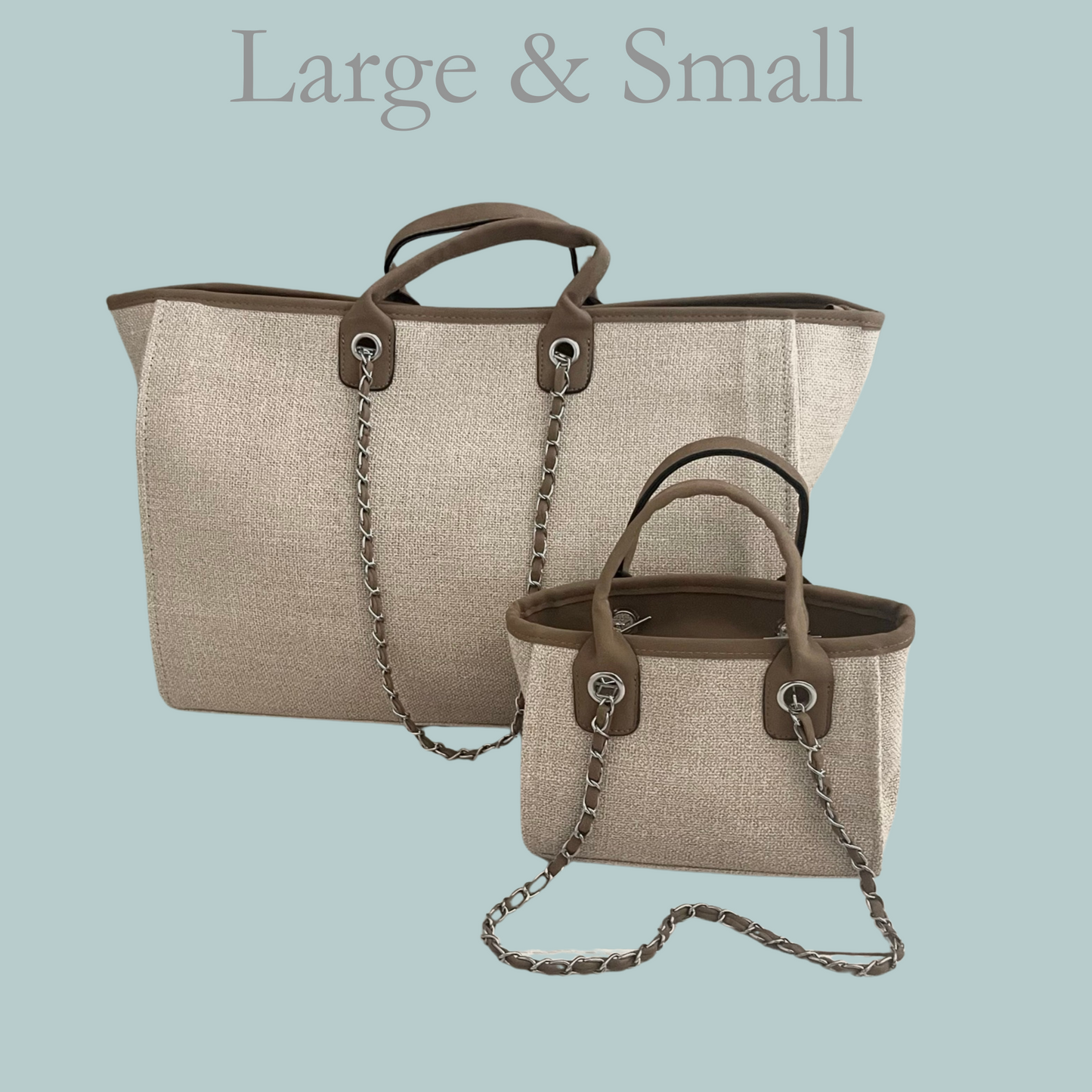 Small Canvas Tote - Beige