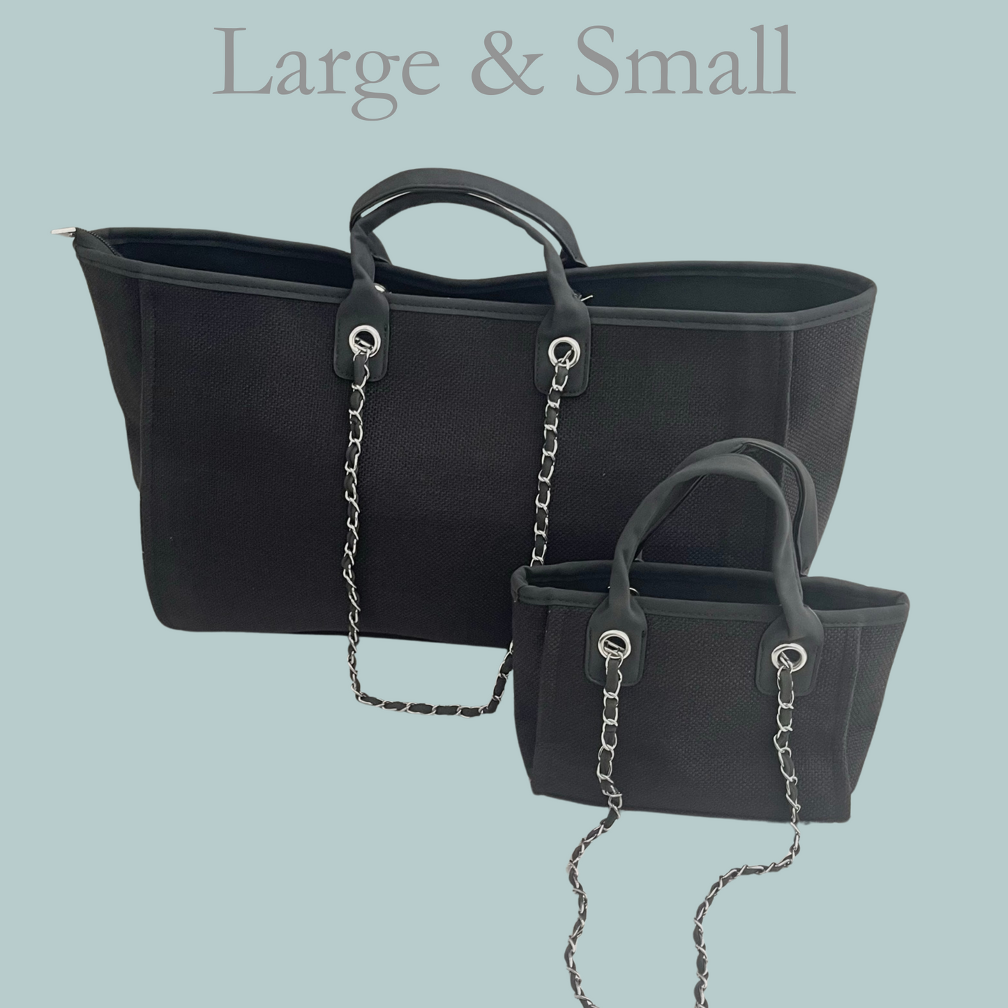 Large Canvas Tote - Black