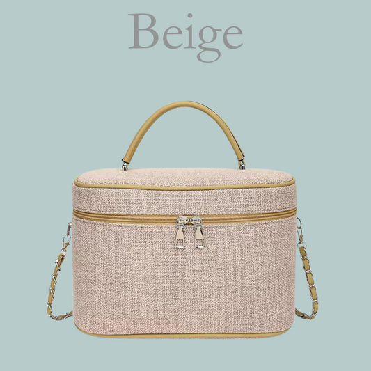 Canvas Vanity Case - Beige