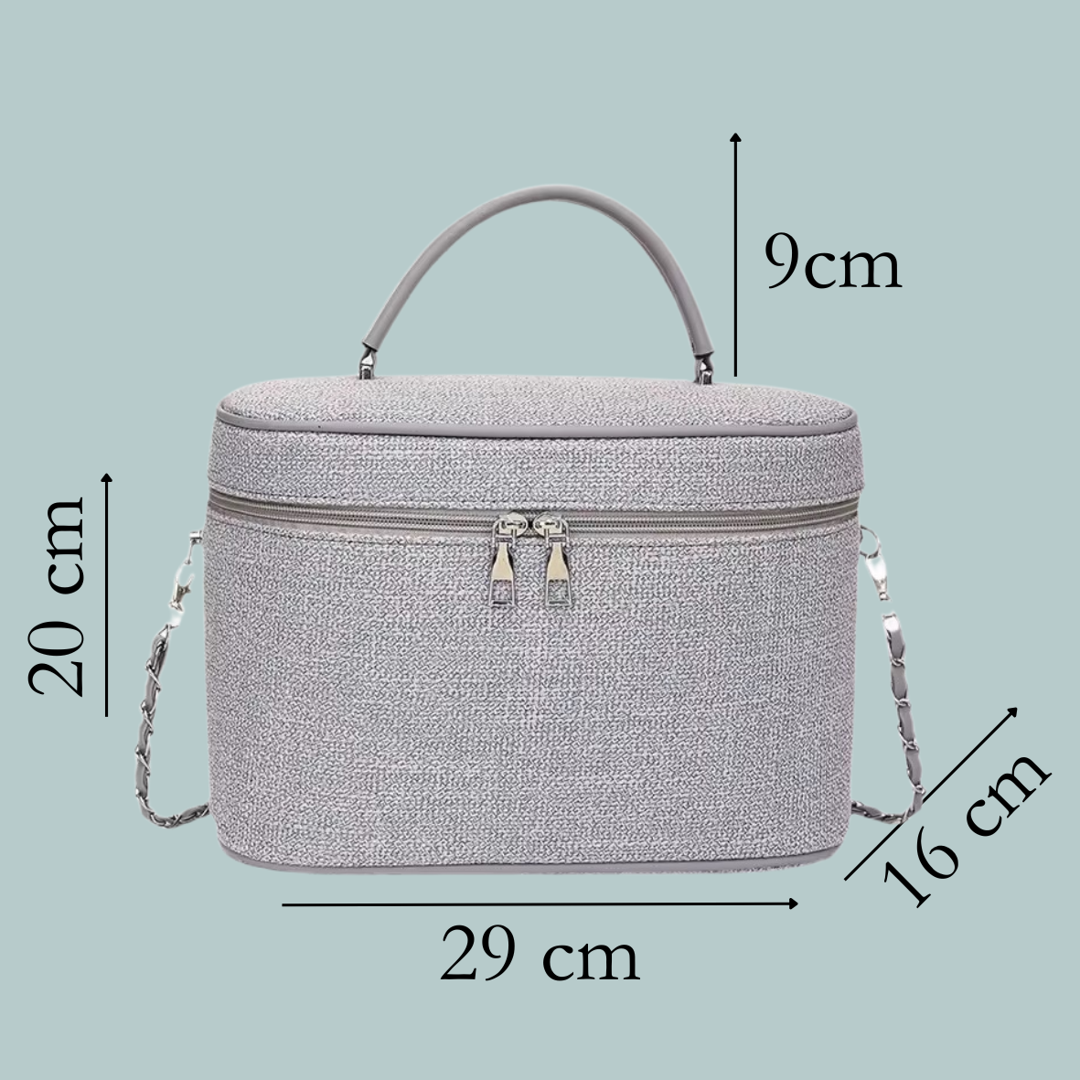 Canvas Vanity Case - Grey