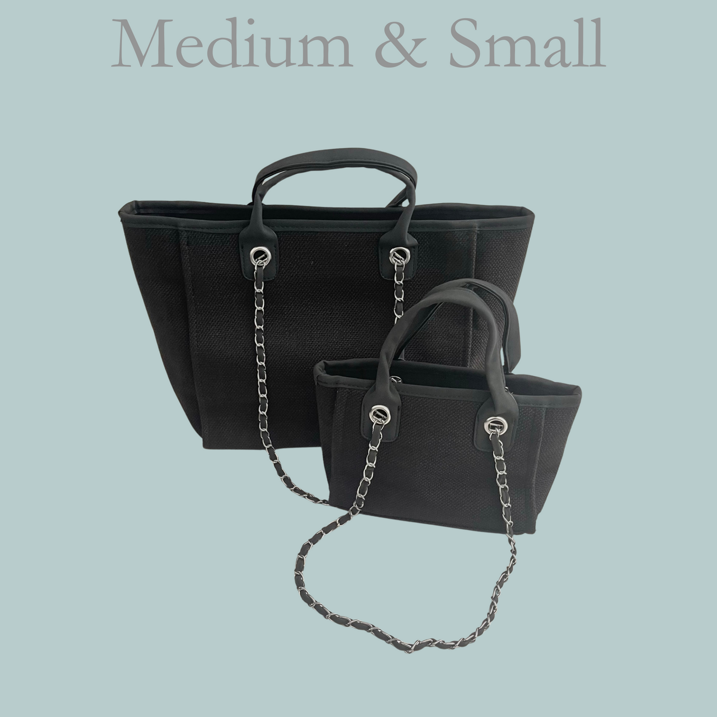 Medium Canvas Tote - Black