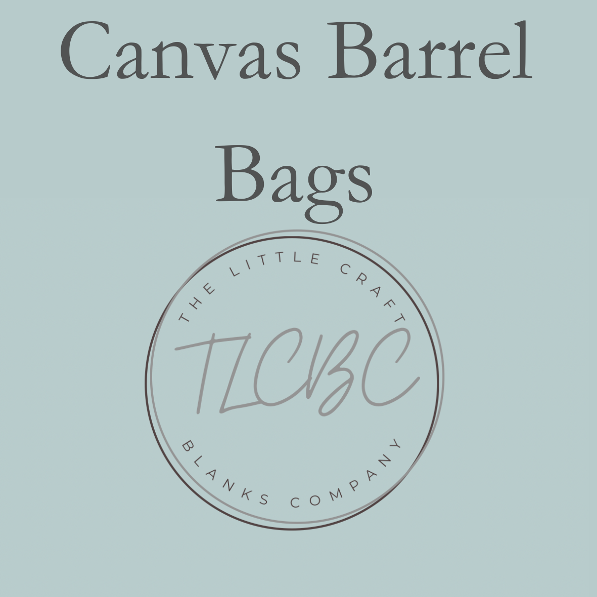 Canvas Barrel Bag - Grey