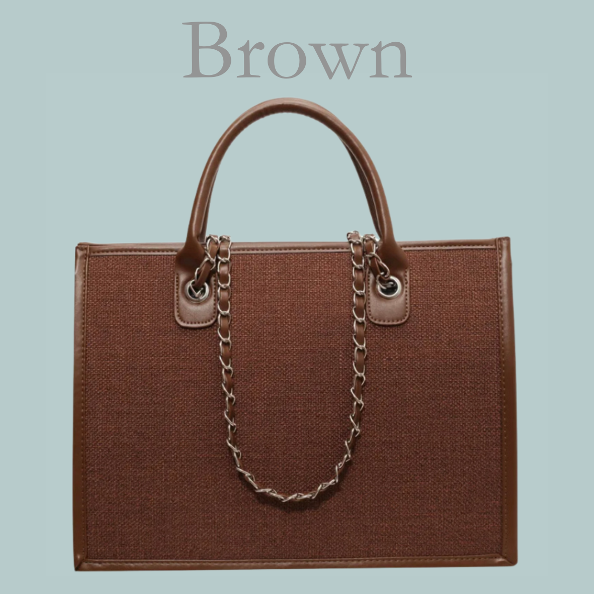 Canvas Smart Tote - Brown