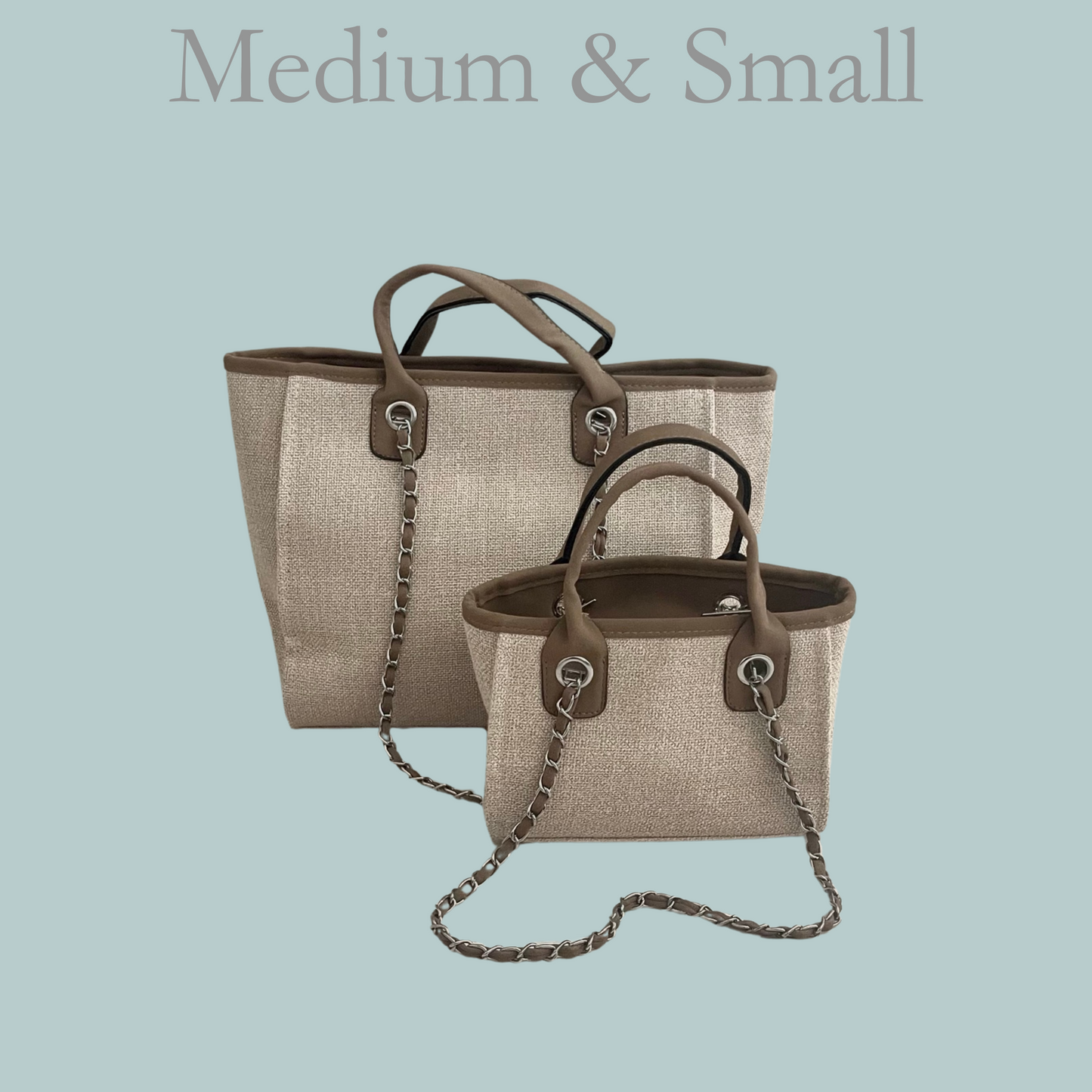 Medium Canvas Tote - Beige