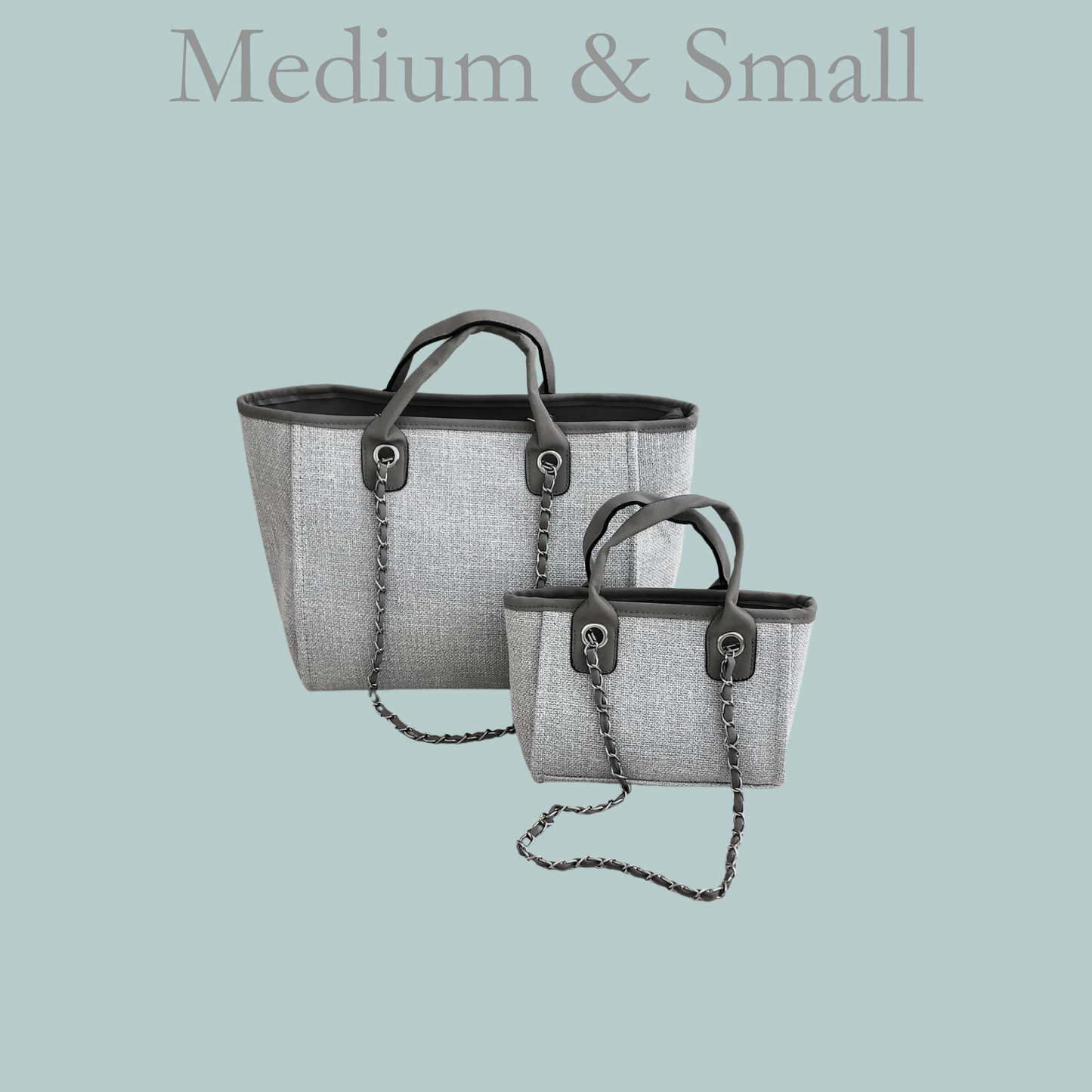 Small Canvas Tote - Grey