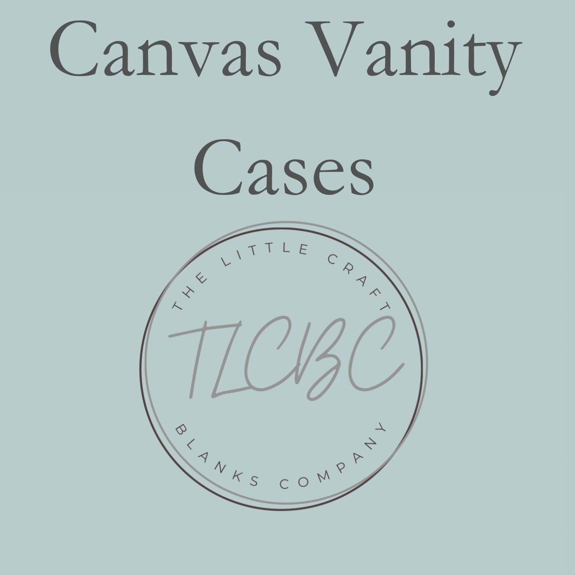 Canvas Vanity Case - White & Black