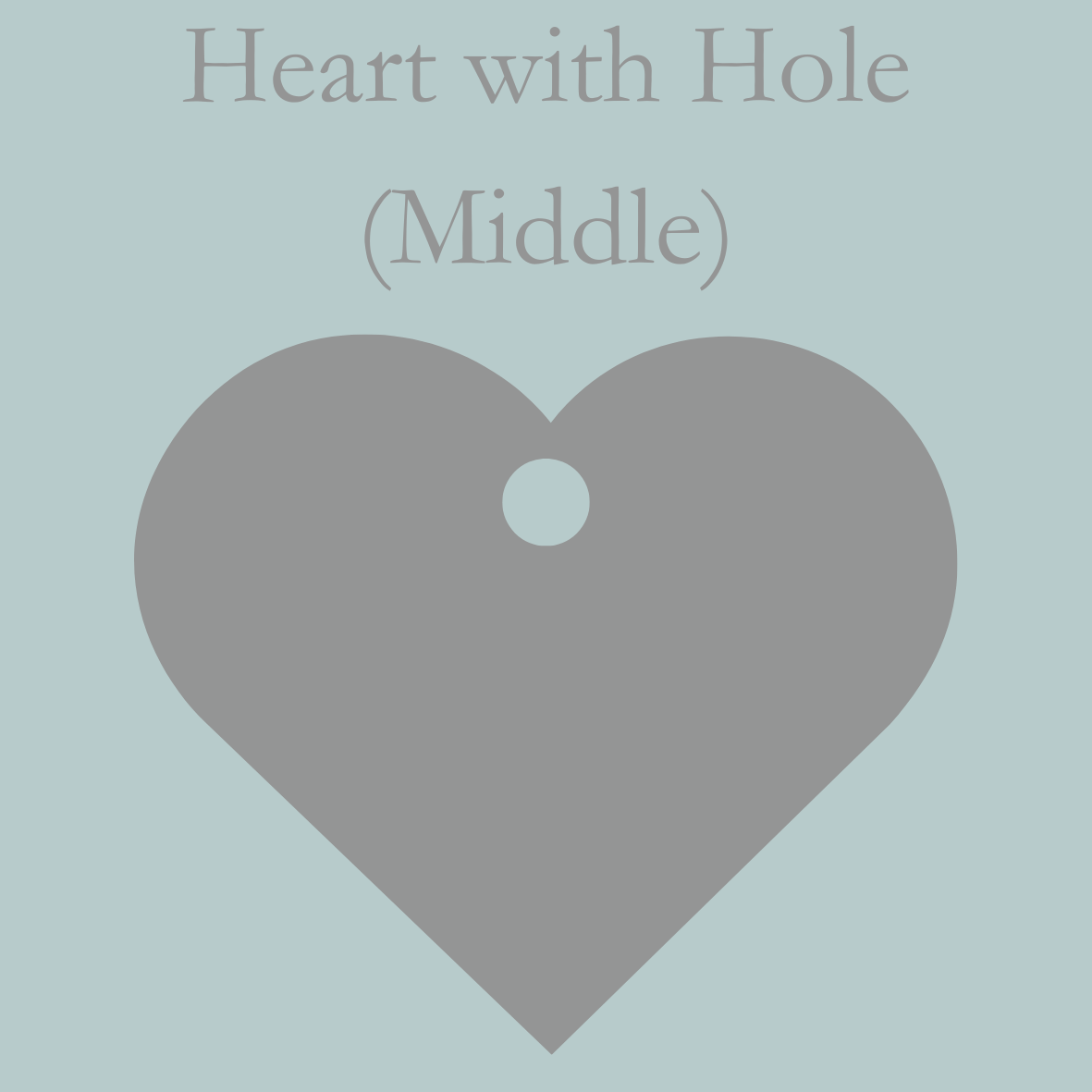 Acrylic Craft Blank - White Heart with Hole (Middle)