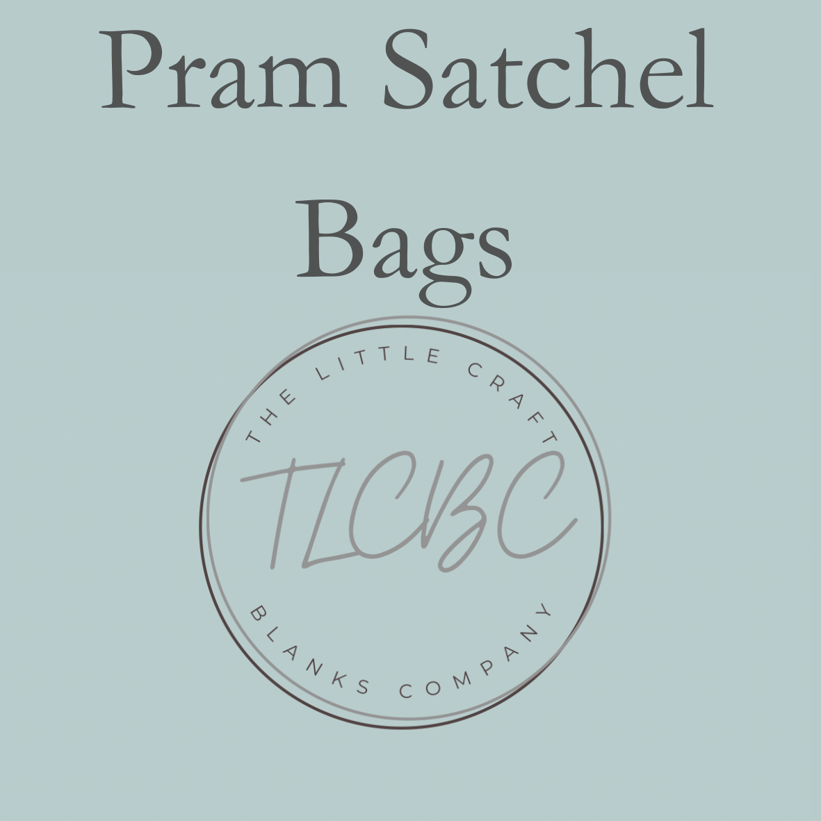 Canvas Pram Satchel Bag - Grey