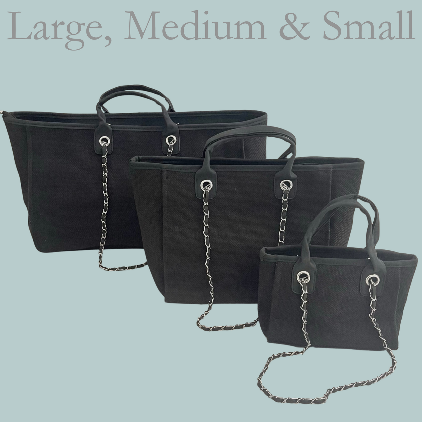 Medium Canvas Tote - Black