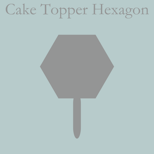 Acrylic Craft Blank - Clear Hexagon Cake Topper