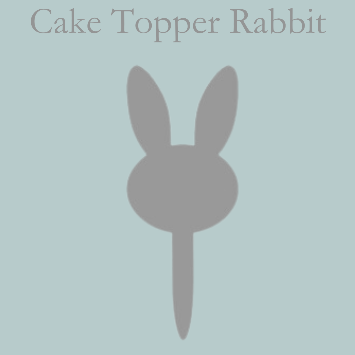 Acrylic Craft Blank - White Rabbit Cake Topper