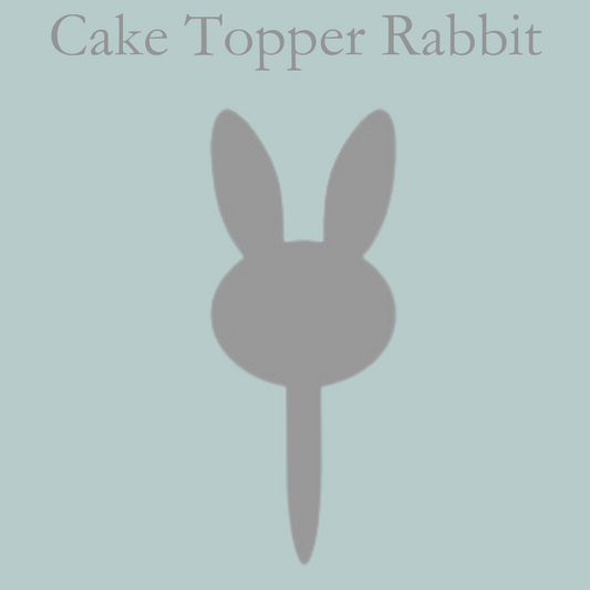 Acrylic Craft Blank - Clear Rabbit Cake Topper